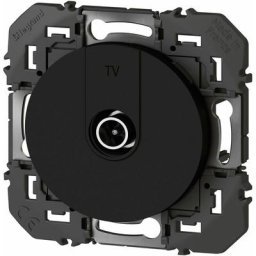 Legrand - Prise tv mâle 9, 52mm blindée - Dooxie - Noir