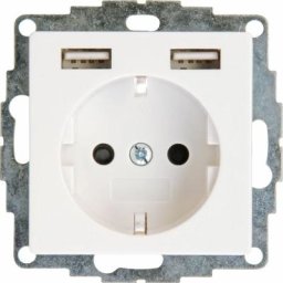 Socket de contact de protection de protection HK07-Flush avec 2 prises de charge usb
