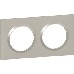 Legrand - Plaque carrée Dooxie - Plume - 2 postes