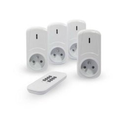 Kit de 4 prises télécommandées on/off + télécommande 54662 - Chacon
