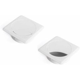 2x Passe câble carré 73 x 73mm encastrable diamètre 60mm Bureau Table Fil Cordon Prise Ordinateur