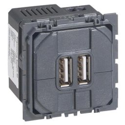 Legrand - Chargeur double usb céliane 15W Type-A 2,4A 067462 - Noir