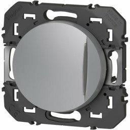 Legrand - Interrupteur ou va-et-vient - Voyant lumineux Dooxie - Aluminium