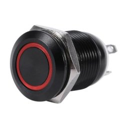 Interrupteur à bouton-poussoir led de voiture, 12mm 2A led Interrupteur à bouton-poussoir momentané
