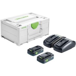 Set énergie sys 18V 2x4Ah / tcl 6 Duo en coffret systainer 3 Festool 577109