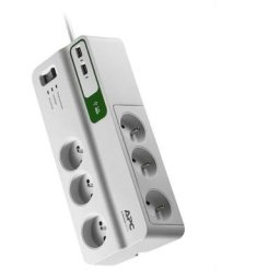 Multiprise Parasurtenseur 6 prises 10A 2 prises usb Schneider Electric ref. PM6U-FR