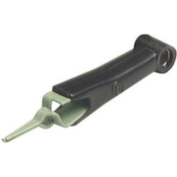 Sks Hirschmann - Pince crocodile fine 1 a noir 931272100 Plage de serrage max.: 4 mm Longueur: 54