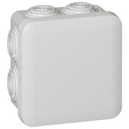 Boîte de dérivation étanche carrée Plexo - gris RAL7035 - 650°C - IP55 80x80x45