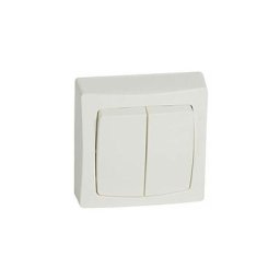 Legrand - interrupteur double va et vient en saillie blanc - 086020