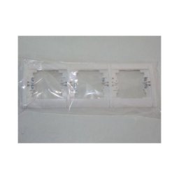 Legrand - 085008 - Plaque Sagane Opalis - horizontale - 3 postes - blanc - blanc