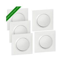 Legrand - Lot de 5 prises avec terre complet Dooxie blanc