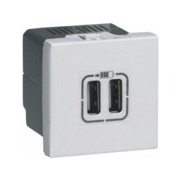 Prise de chargeur universel usb Mosaic - 230 v - Aluminium - 12 w Legrand