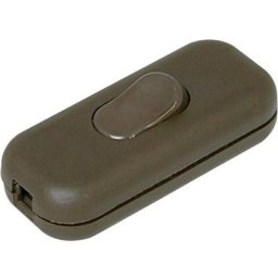 Interrupteur pour câble souple Kopp 191306002 avec décharge de traction marron 1 x Off/On 2 a 1