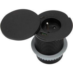 Otio - Prise encastrée avec ports usb et chargeur induction qi