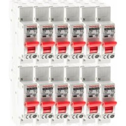 Lot de 12 Disjoncteurs à connexions automatiques ph+n Thomson