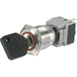 Tru Components - 704409 LAS1-BGQ-11Y/23 Commutateur à clé 250 v/ac 5 a 1 x Off/(On) 1 x 60 ° IP40 1