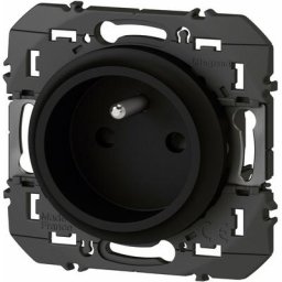 Legrand - Prise de courant easyréno 2P+T faible profondeur Dooxie 16A - Noir