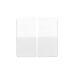 X2 Cache Interrupteur pour gamme, Bouton-poussoir pour gamme blanc crème CD595 - Jung