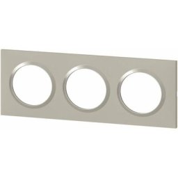 Legrand - Plaque carrée Dooxie - Plume - 3 postes