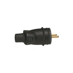 Legrand - fiche mâle 16A étanche en caoutchouc avec terre noir - 050445
