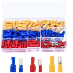 Rouge, Jaune, Bleu, 150 Pièces)-Ensemble de Connecteurs de Câble à Sertir, Assortiment Cosses de