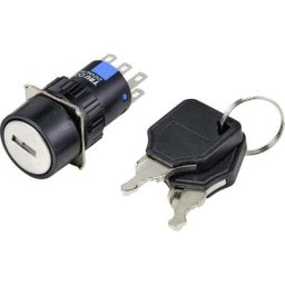 Tru Components - TC-9219060 Commutateur à clé 250 v/ac 3 a 2 x On/Off/On permanent/0/permanent (ø)