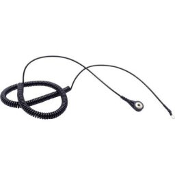 Câble de mise à la terre antistatique (esd) 3.60 m Bouton-pression 4 mm, borne à cosse de câble en
