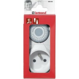 Legrand - Programmateur ménager journalier avec fiche 2P+T et socle 2P+T 16A