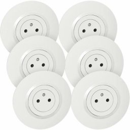 Legrand - Lot de 6 prises de courant Affleurante avec terre Dooxie Blanc Griffes non fournies