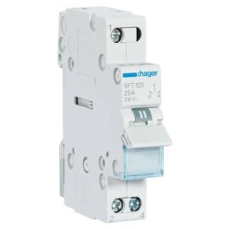 Commutateur Hager 1-0-2 1 pôle 25A 1 module SFT125