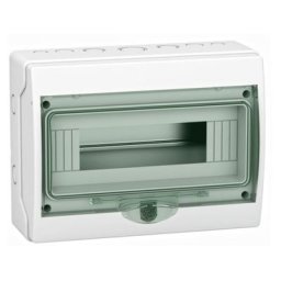 Tableau de distribution mural 12 modules IP65 Porte transparente 1 rang Schneider 10315
