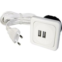9016-008.81 x2 Prise de charge usb avec usb IP20 blanc - blanc - Interbär