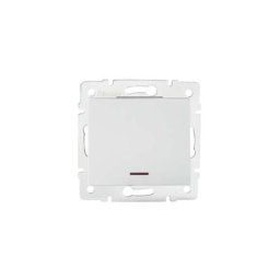 Kanlux - Interrupteur Encastrable Simple avec Témoin led logi Blanc