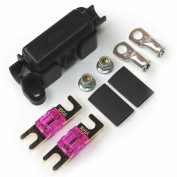 Fusible, Porte-fusible et Mini-couvercle de voiture - 100A avec Fusibles Plaqué, Midi, Terminaux &