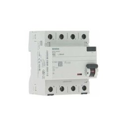 Siemens - interrupteur différentiel tétrapolaire 63A 30MA type a 4 modules 400V SIE026376