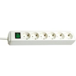 Brennenstuhl - Bloc multiprises Eco-Line avec interrupteur 6 prises blanc 3m H05VV-F 3G1.5
