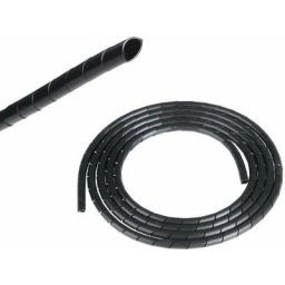 Gaine spiralée diamètre 5mm x 8mm longueur 1m spirale plastique noir protection câble fil électrique