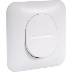 Schneider - poussoir ovalis 10A blanc lumineux led - dispo 48H S266276