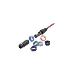 Anneau de codage Neutrik xcr-set noir, marron, rouge, orange, jaune, vert, bleu, violet, gris,