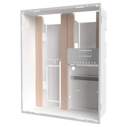 Atole - Bac d'encastrement pour gtl en acier blanc 2 Travées 13 modules h. 625 mm