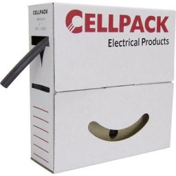 Cellpack - 127089 Gaine thermorétractable sans colle noir 25.40 mm 12.70 mm Taux de retreint:2:1 4