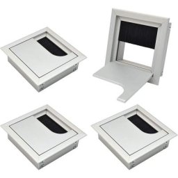 Passe-câble Couvercle Passe Câbles Fil Carrée 80x 80mm pour Encastrer sur Table de Bureau