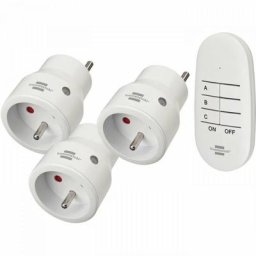 Brennenstuhl - Lot de 3 mini prises de courant télécommandées programmables IP20