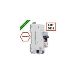 Legrand - lot de 5 // DNX3 Disjoncteur 16A auto ph+n courbe c 4.5kA 230V - 406783