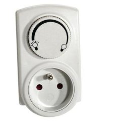 Prise dimmer variateur de lumiere manuel 300W blanc - Chacon