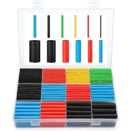 Gaine Thermorétractable, 560 Pièces Tube Thermorétractable Ratio 2:1, Kit de Tube de Câble