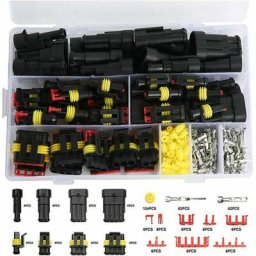 352 Pièces Imperméable à l'eau Connecteur Kit, Terminal Électriques de Voiture Étanche à 1/2/3/4