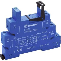 93.02.7.024 Support relais avec led, avec protection antiparasite cem 41.52 41.61 1 pc(s) - bleu