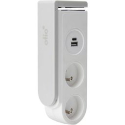 Bloc multiprise Gekko clipsable avec chargeurs usb Blanc