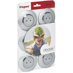 Legrand - Lot de 6 prises 2P+T Affleurante avec terre Dooxie - Aluminium Griffes non fournies